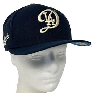 Los Angeles LA Dodgers LAD Hat Baseball Cap Fitted 7 1/4 Blue New Era 59Fifty